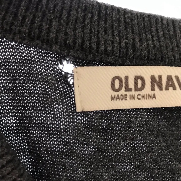 Old Navy  Men’s V Neck Knit Vest Gray Argyle  S Cotton - Picture 14 of 14